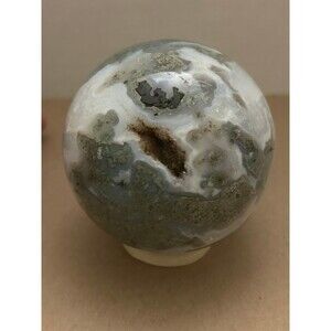 Gorgeous Druzy Moss Agate Sphere 72.5 mm